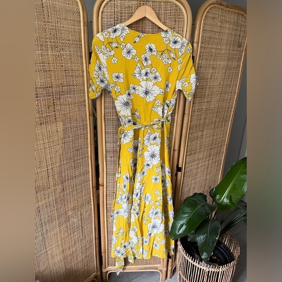 Cleobella Myra Wrap Dress in Yellow - Picture 4 of 8